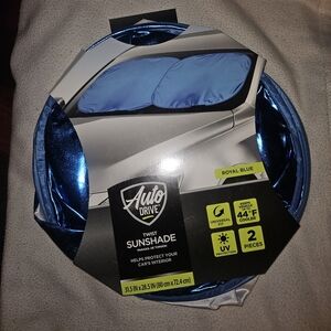 Auto Drive Royal Blue Car Sunshade